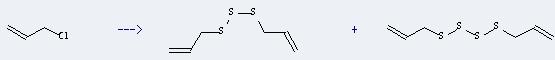 Tetrasulfide,di-2-propen-1-yl can be prepared by 3-chloro-propene. 